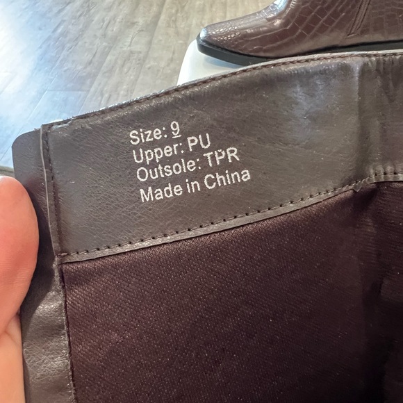 OLIVIA MILLER Courtney faux crocodile knee-high riding boots ✨ - Picture 7 of 8